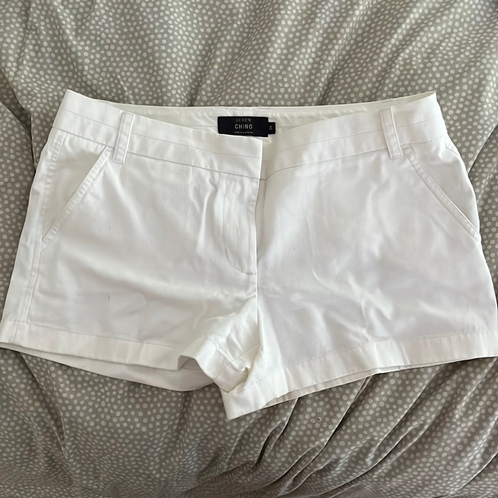 White j crew chino 3 inch